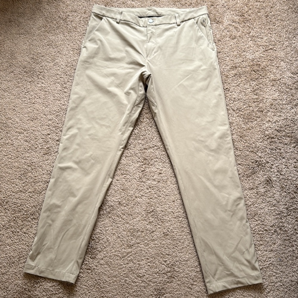 Lululemon Commission Pant Classic *Warpstreme 34" Tofino Sand - Picture 4 of 11